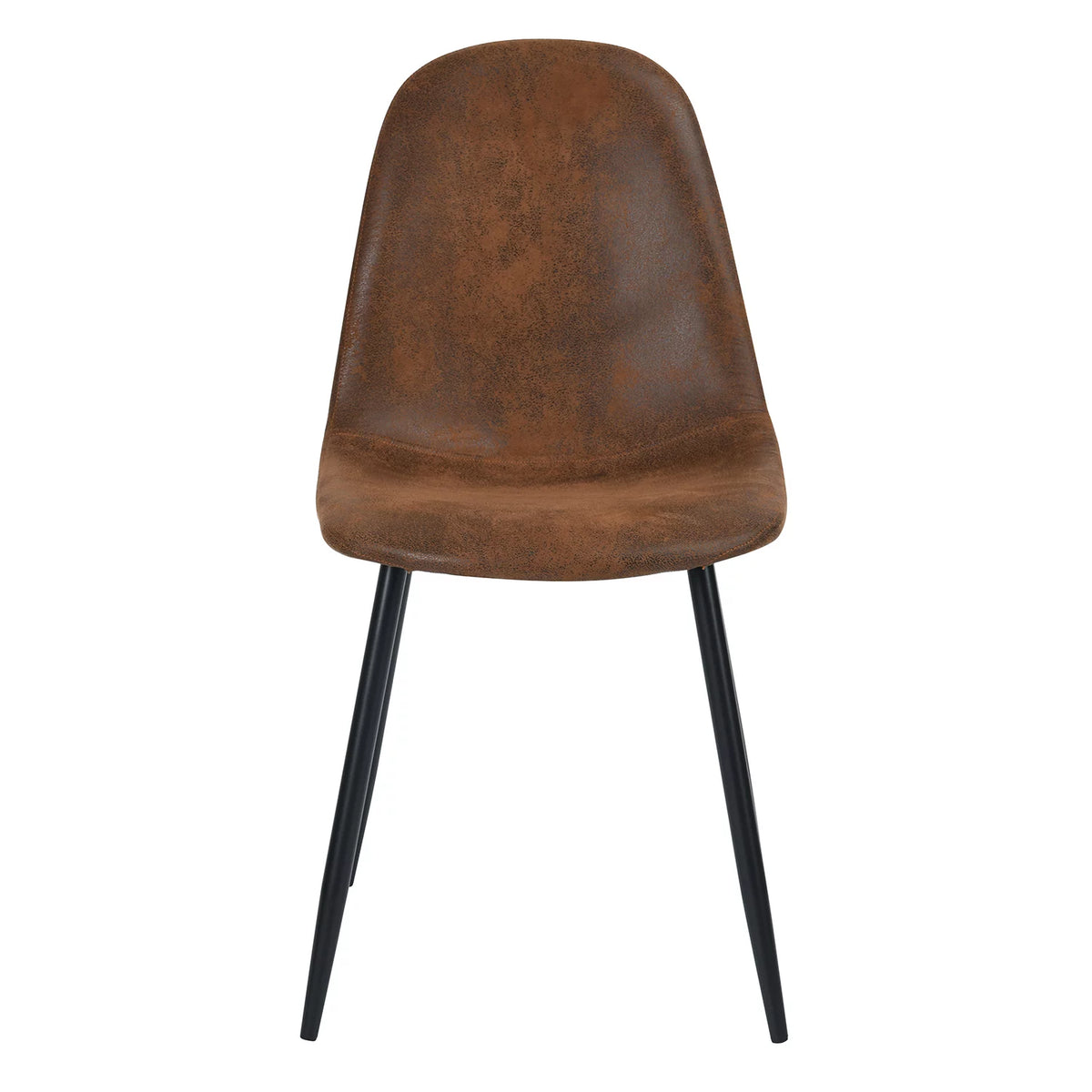 Set of 4 Suede Brown Velvet Chairs H3029
