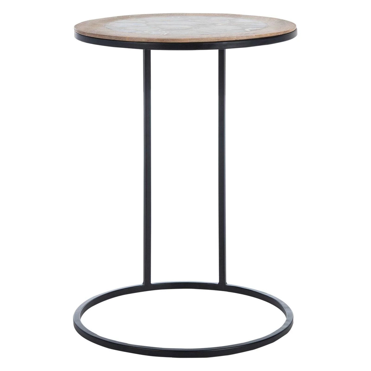 Black Agate Corner Side Table N428