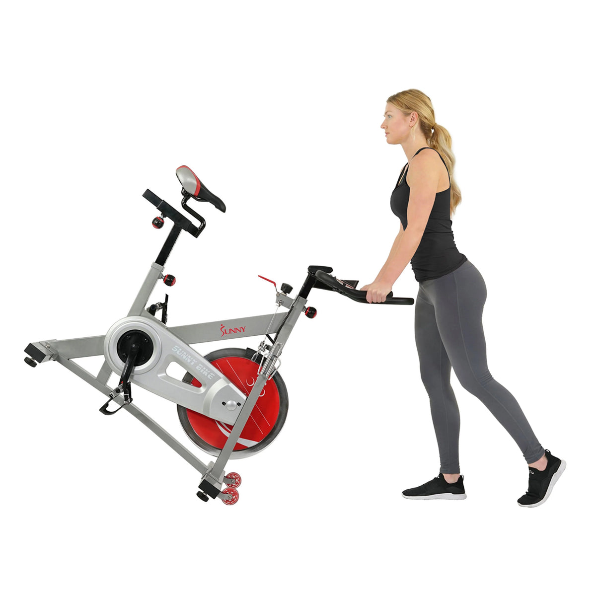 Stationary Belt Drive Indoor Cycling Exercise Bike with 40 lb Flywheel S799177