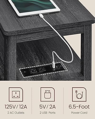 Narrow Nightstand with 2 Drawers Q64508