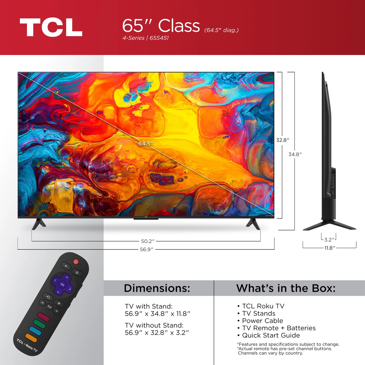 65 Class 4K UHD HDR Smart TV Z83601