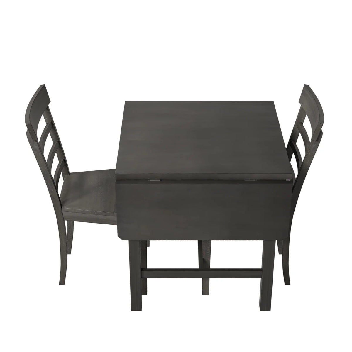 5-Piece Wood Drop Leaf Dining Table Set with 4 Chairs Y843