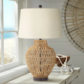 Modern Coastal Table Lamp 27" Tall Natural Wicker U4357