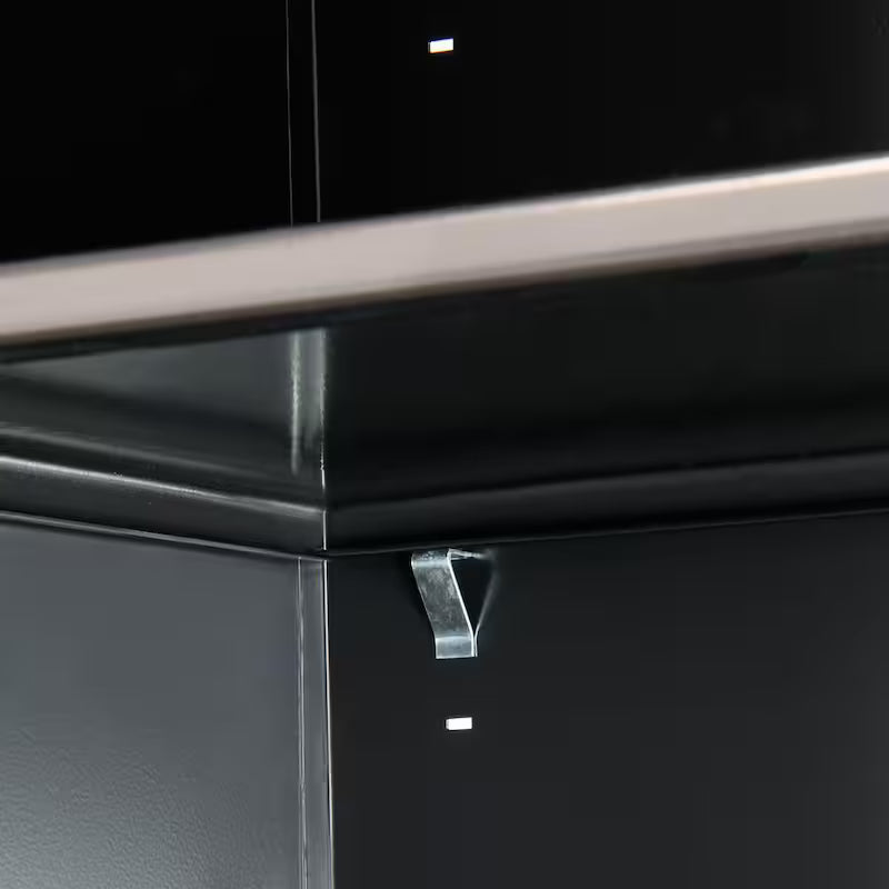 Black and Gray Welded Steel Floor Cabinet Q241