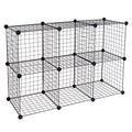 Wire Storage Cubes 6-Cube Metal Organizer 15 lb Weight Capacity F58269