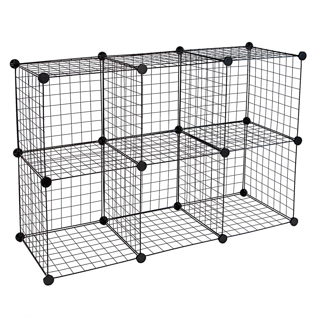 Wire Storage Cubes 6-Cube Metal Organizer 15 lb Weight Capacity F58269