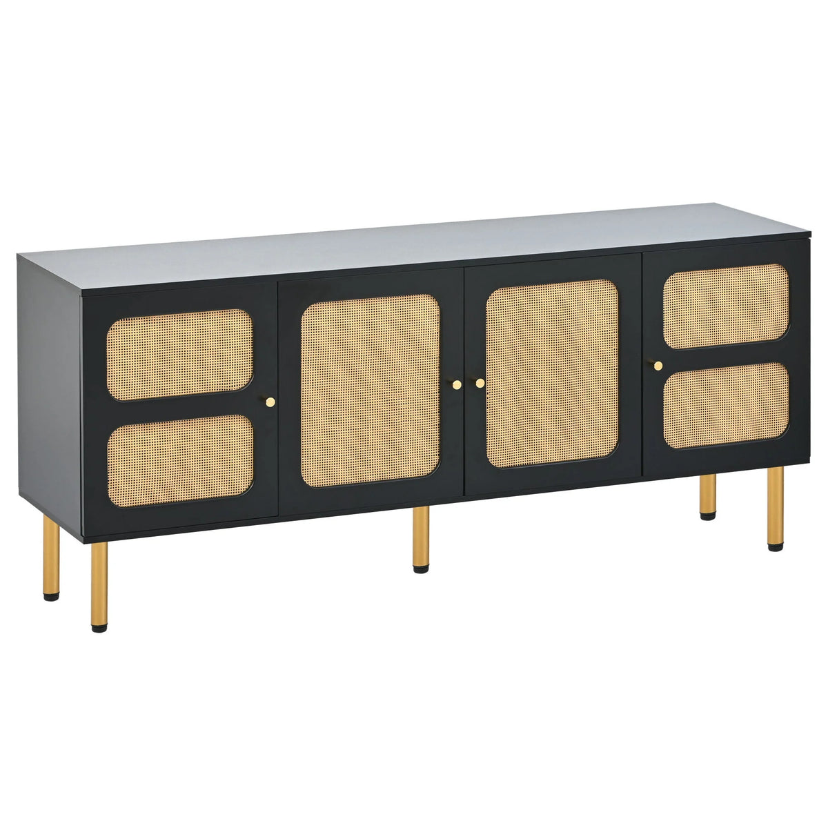 Black Rattan TV Stand G765107