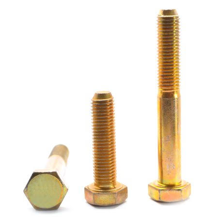 1/2 inch-13 x 2 1/2 inch Grade 8 Hex Cap Screw Alloy Steel Yellow Zinc Plated K607161