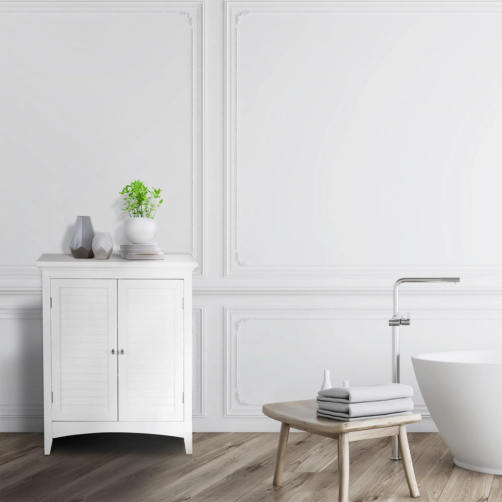 Wooden Free Standing Bathroom Cabinet Unit White A19708