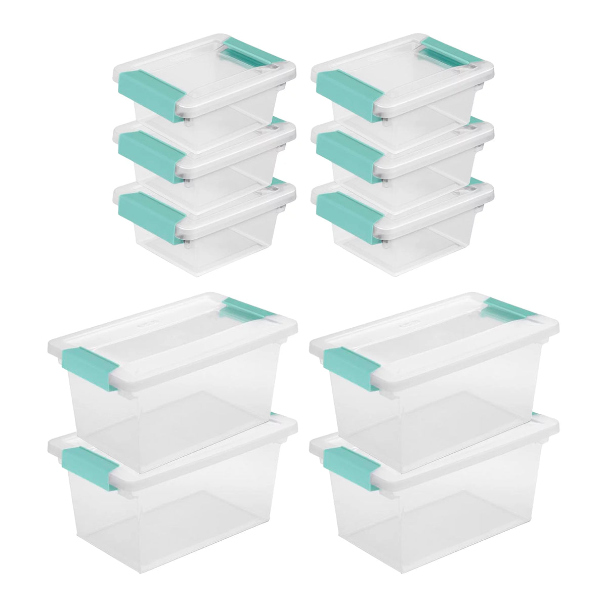 Mini Clip Storage Box 6 Pack and Medium Clip Storage Box 4 Pack K941