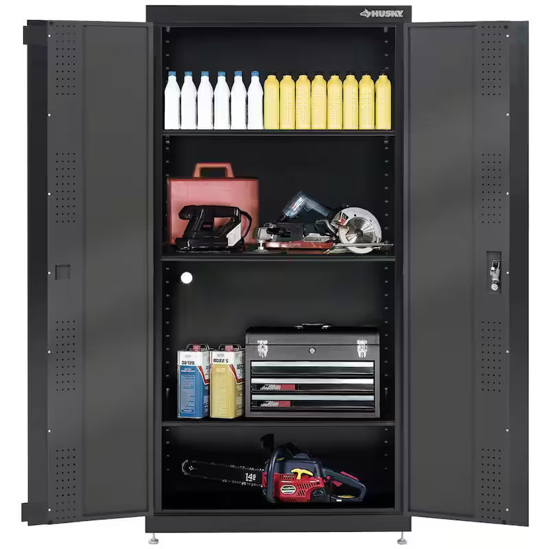 Black and Gray Welded Steel Floor Cabinet Q241