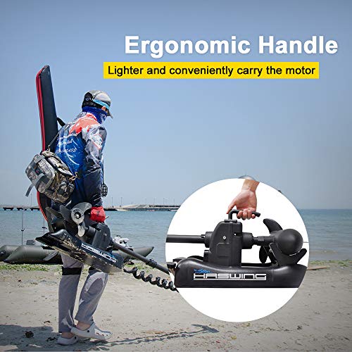 Black 12V 55LBS 48inch Bow Mount Trolling Motor with Remote Control V98701