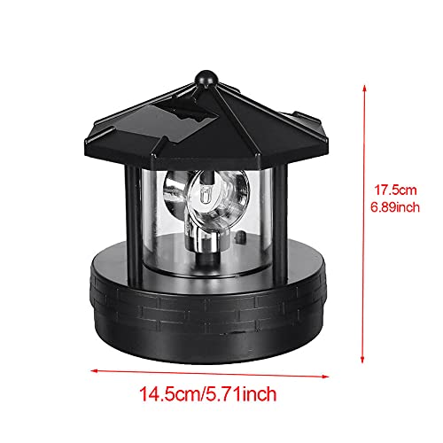 Black Rotating Lighthouse Outdoor Decor K5985