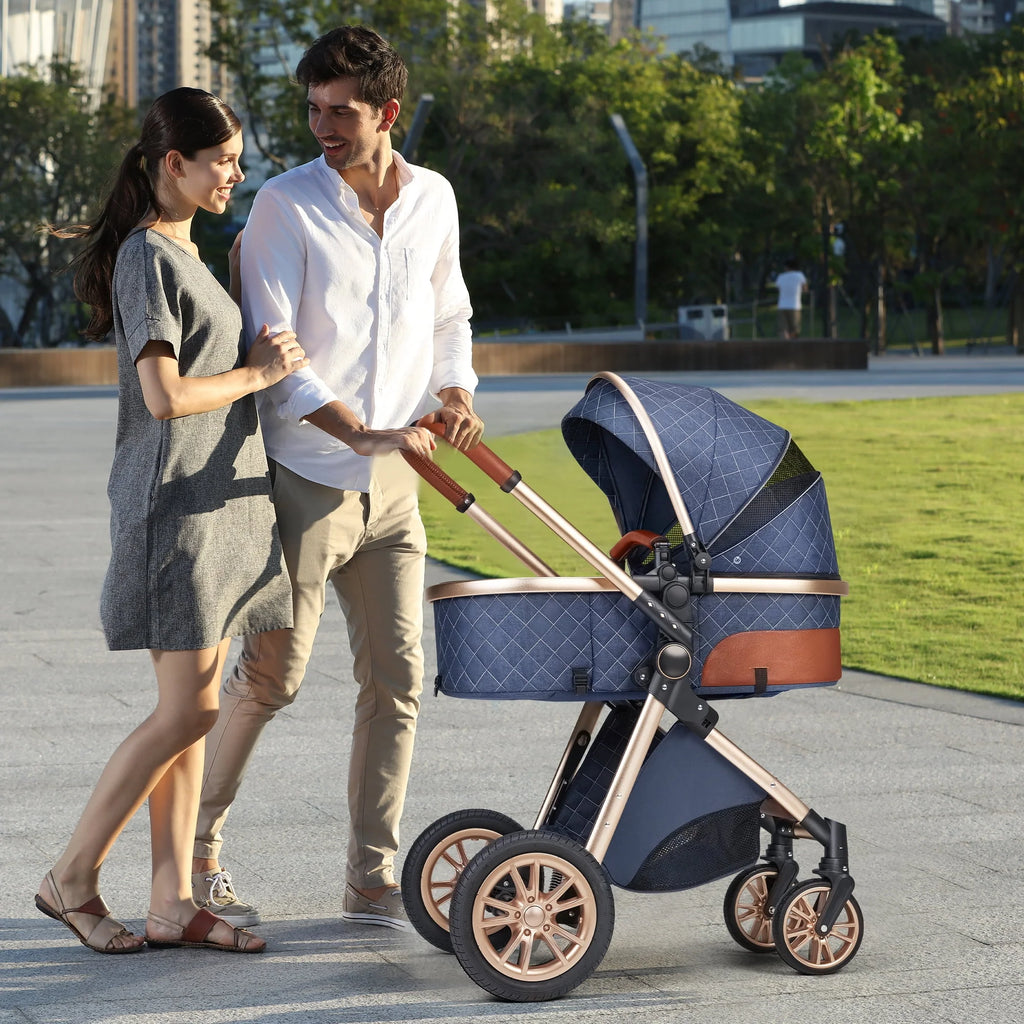 Black Folding Aluminum Baby Stroller M693691