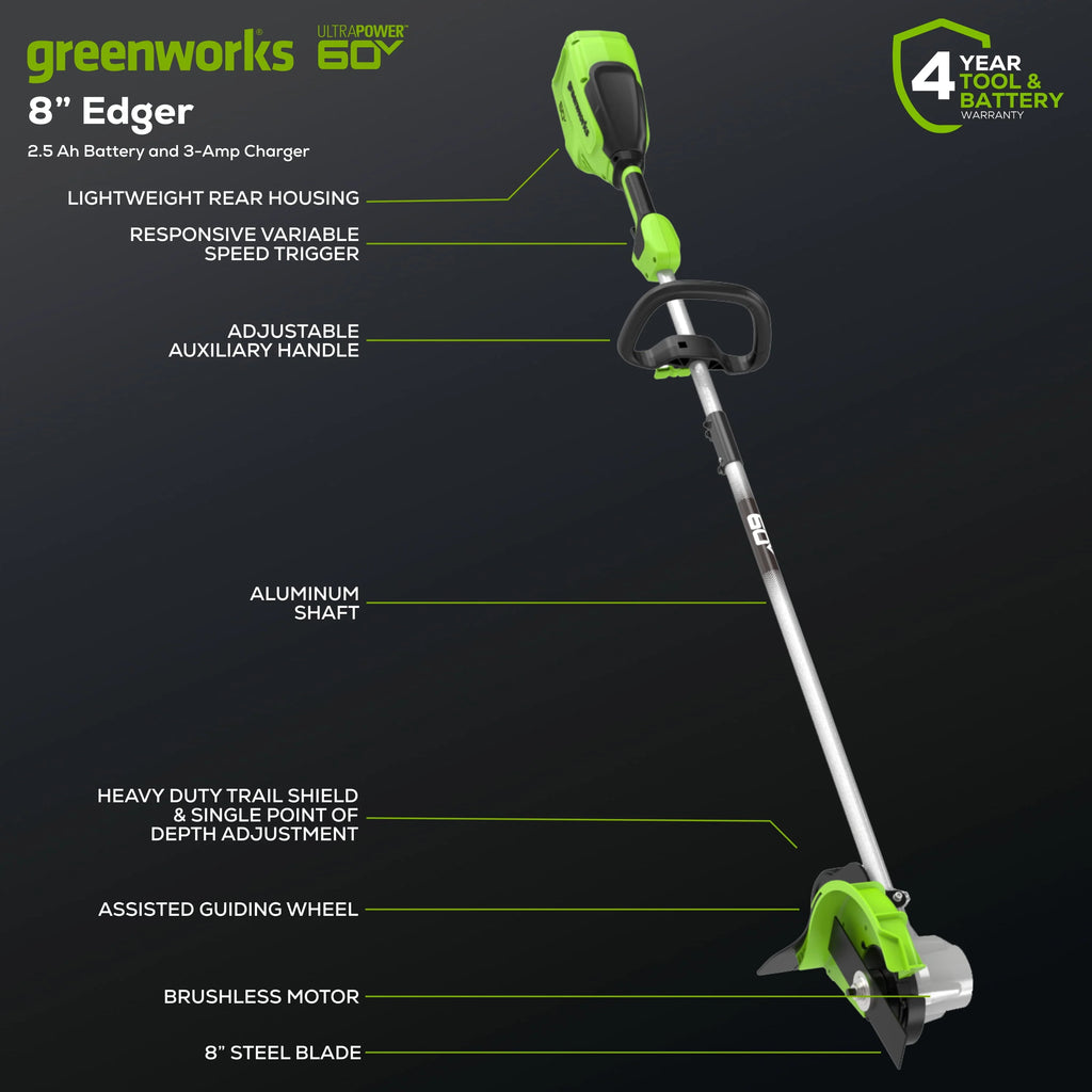 60V 8 Edger with 2.5 Ah Battery & Charger I621667