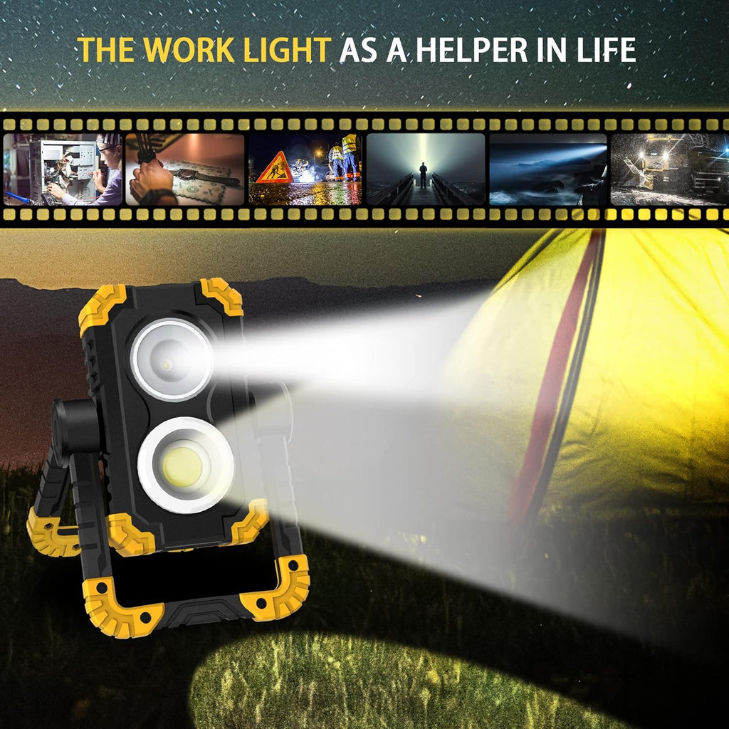 3000 Lumen 30W Rechargeable Cob & XPG LED Work Light J4951
