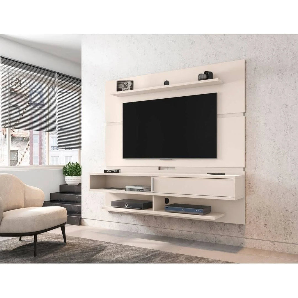 Black Floating Entertainment Center with Shelves M463055