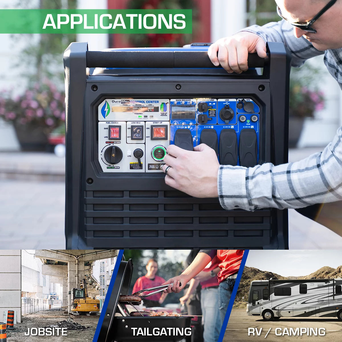 9000 Watt Dual Fuel Inverter Generator X5344