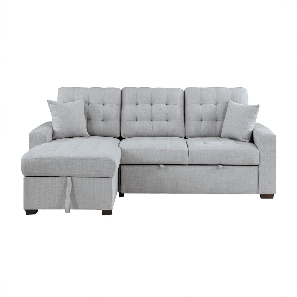 Gray 2-Piece Fabric Sectional & Left Chaise A1000