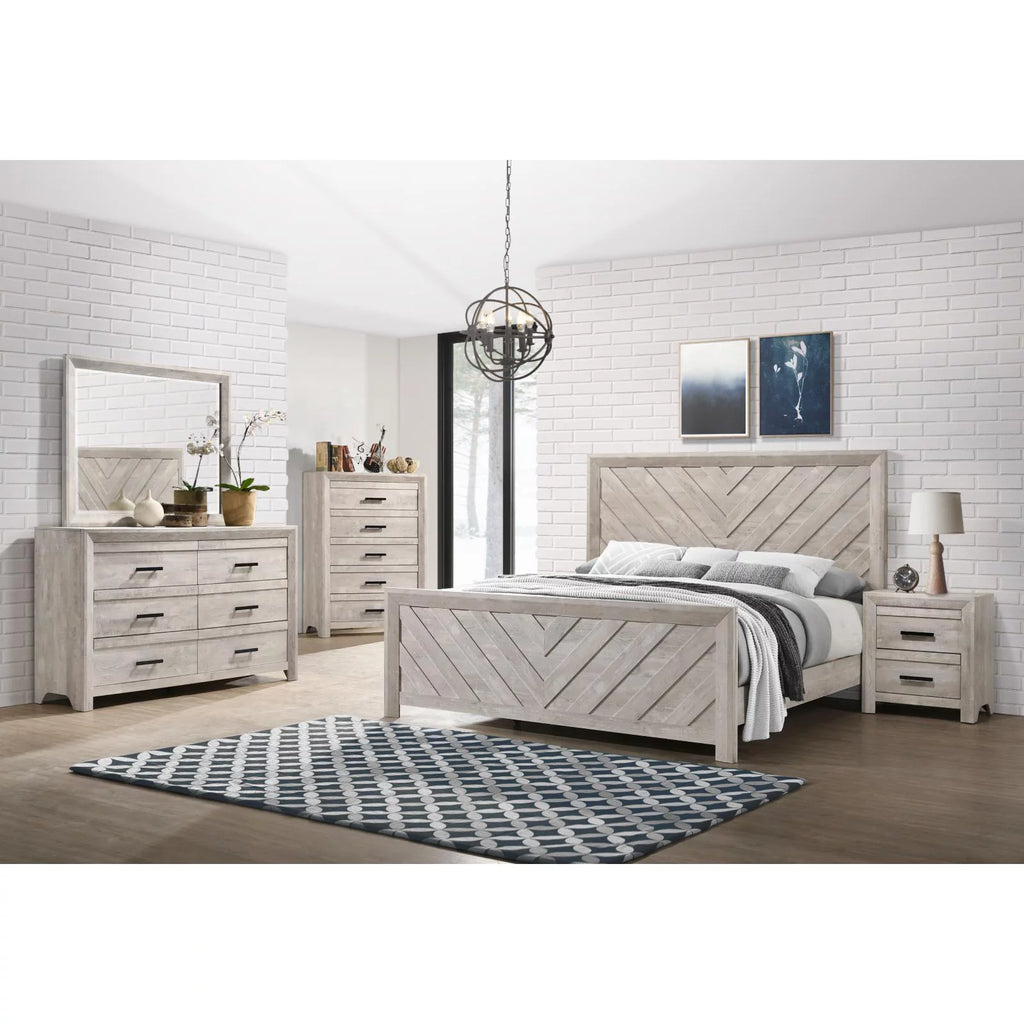 White Full Panel Bed O66406
