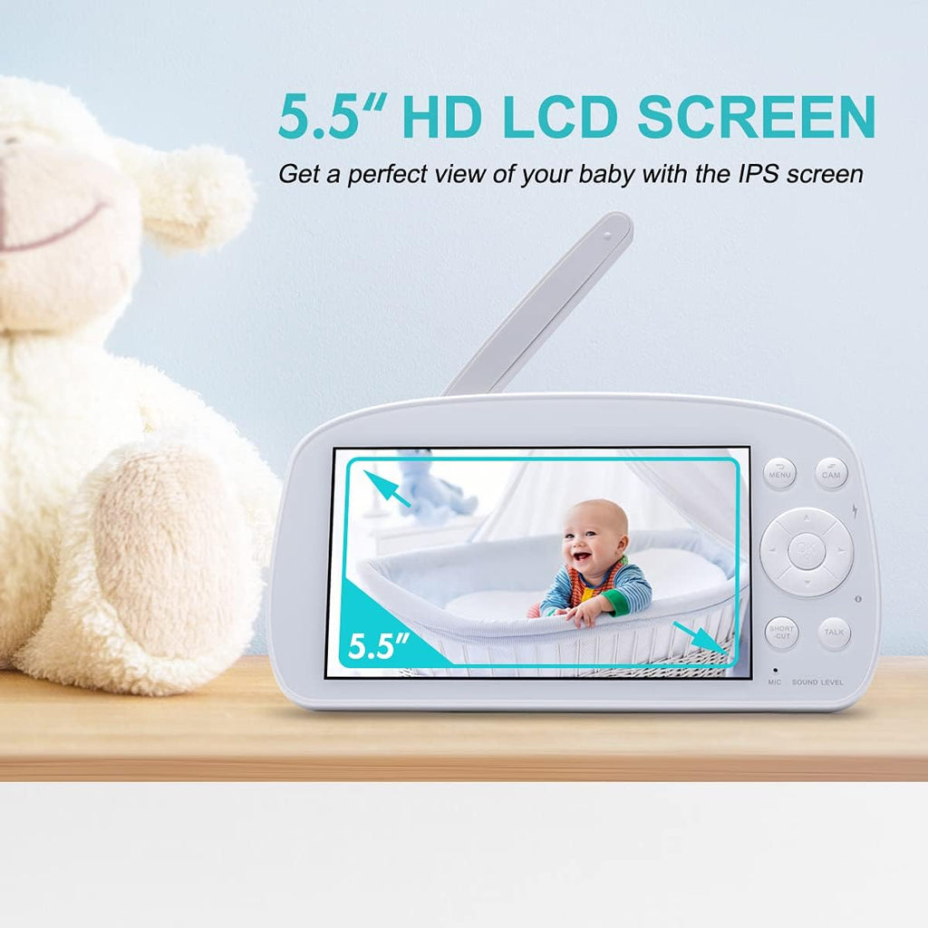 Video Baby Monitor with Camera and Audio 720P HD 5.5 Display W845