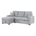 Gray 2-Piece Fabric Sectional & Left Chaise A1000