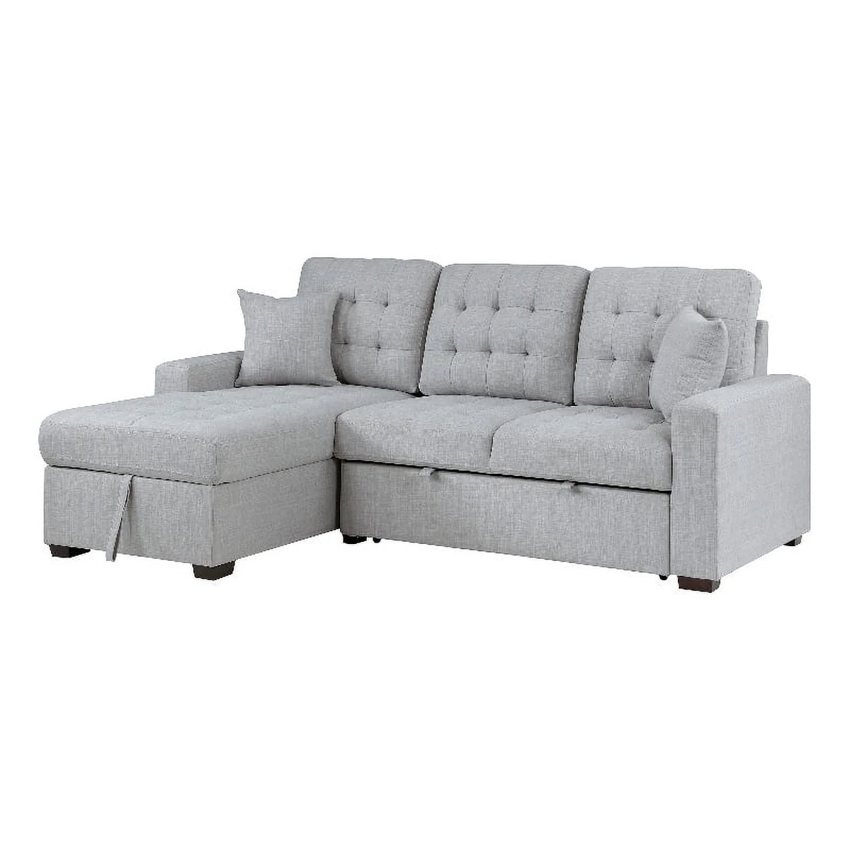 Gray 2-Piece Fabric Sectional & Left Chaise A1000