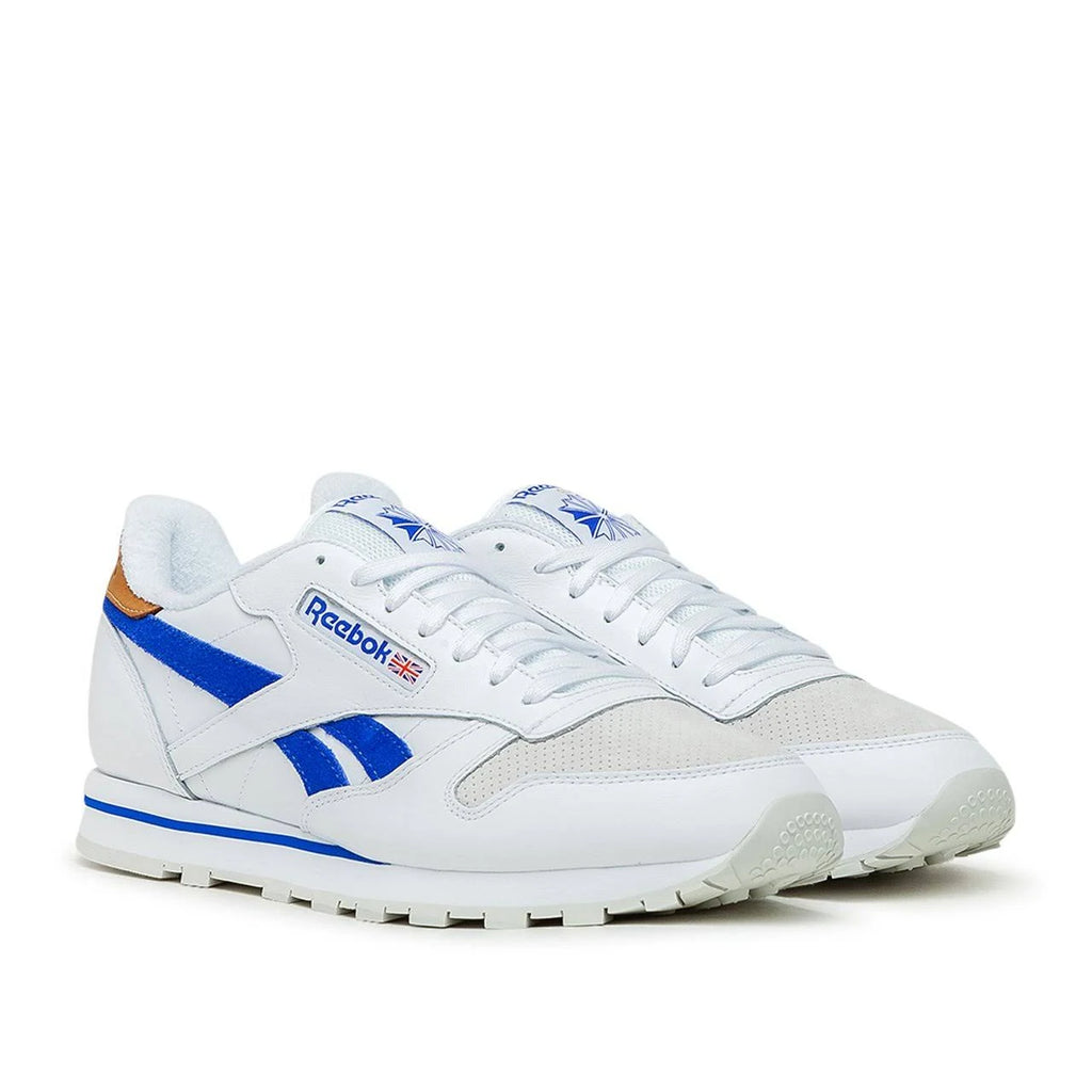 White Blue Leather Sneakers J12529