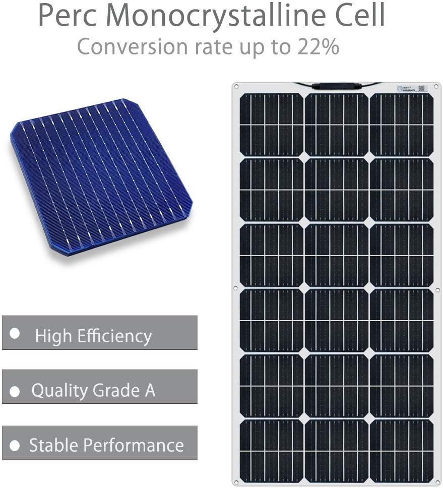 100W 12V Monocrystalline Flexible Solar Panel Kit B32512