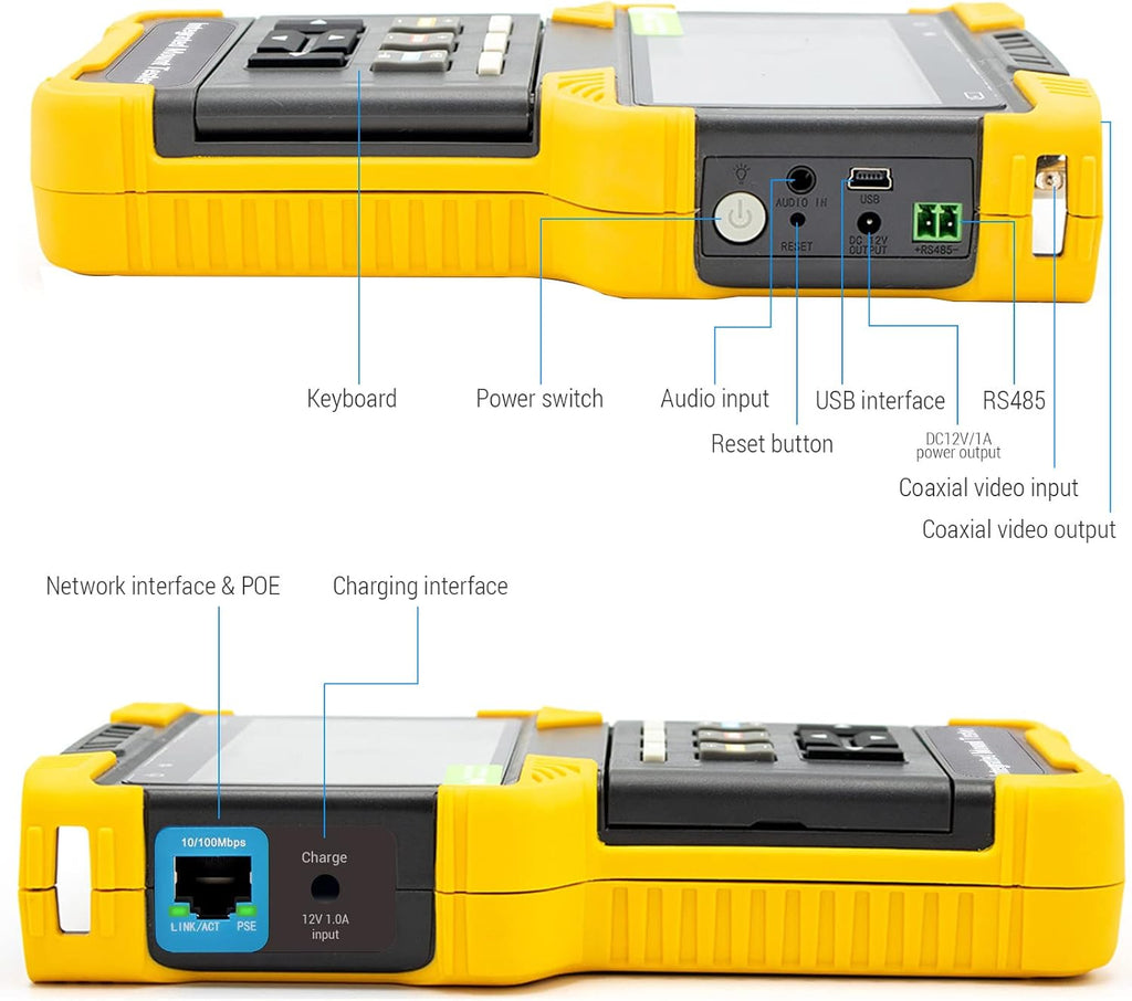 IP Camera Tester 8MP CVI TVI 5MP AHD CVBS 4 inch TFT Screen B1635
