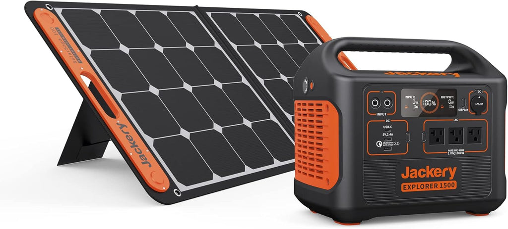 Solar Generator with 100W Solar Panel and AC Outlets O534