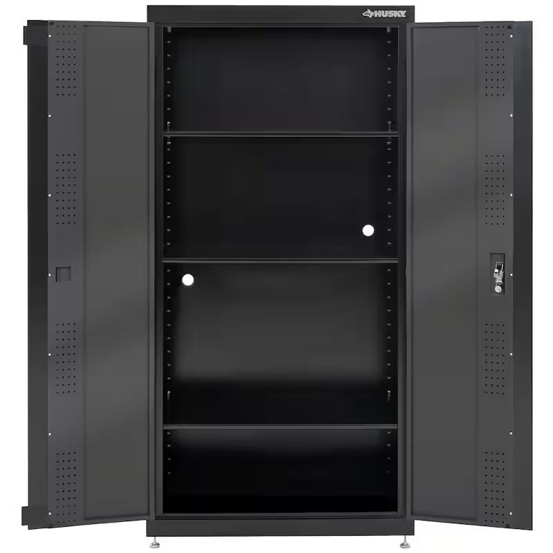 Black and Gray Welded Steel Floor Cabinet Q241