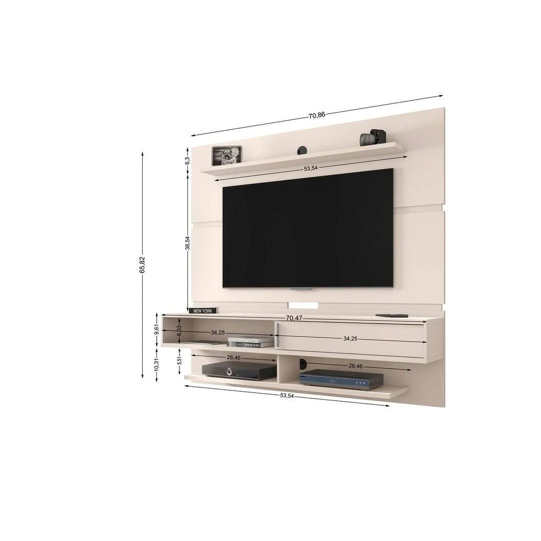 Black Floating Entertainment Center with Shelves M463055