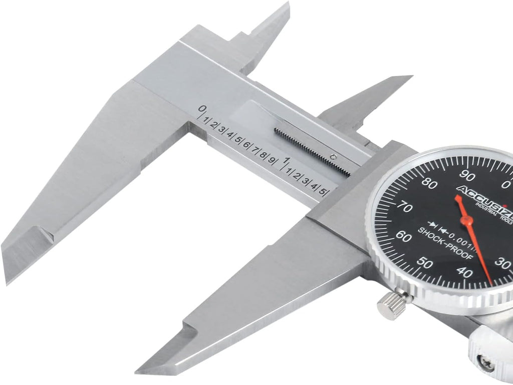 0-12'' by 0.001'' Stainless Steel Dial Caliper Pack of 2 H6031