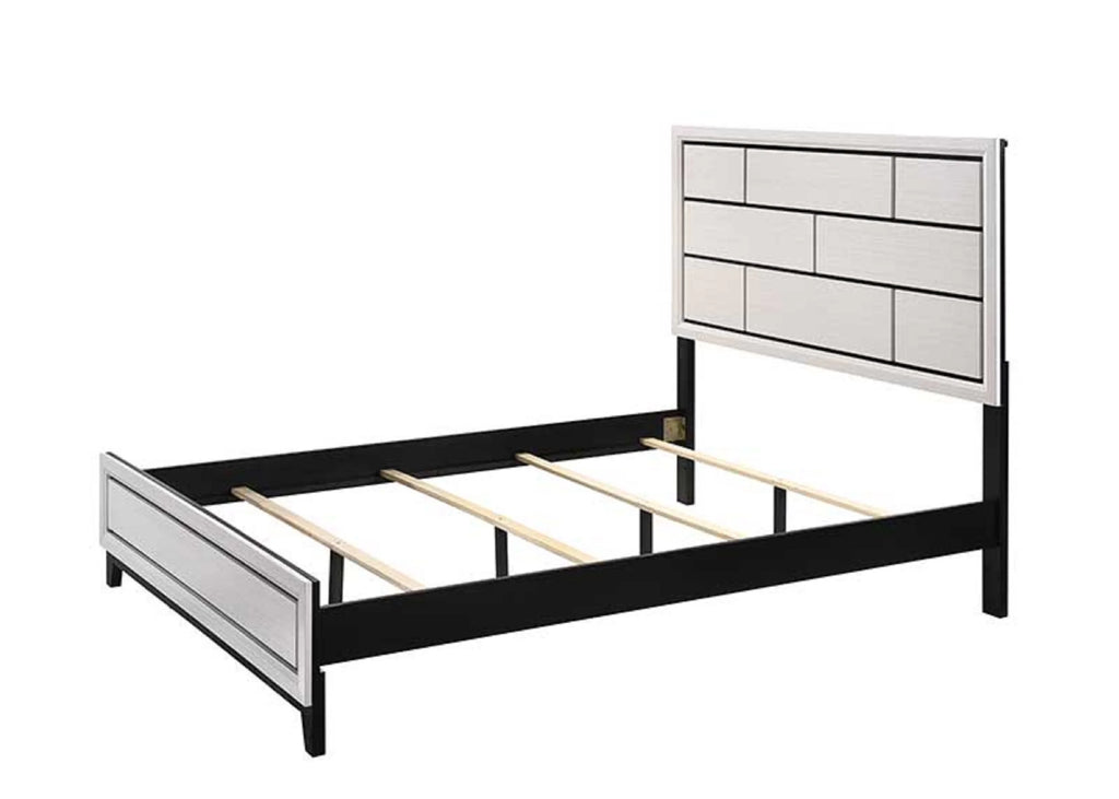 4pc Full Size Bed Dresser Mirror Nightstand White Bedroom Furniture Set Z4372