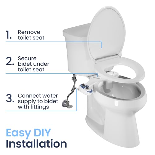 Self-Cleaning Dual Nozzle Non-Electric Bidet Attachment H635