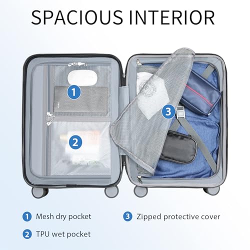 Hardside Expandable Carry On Luggage with Spinner Wheels Z3086