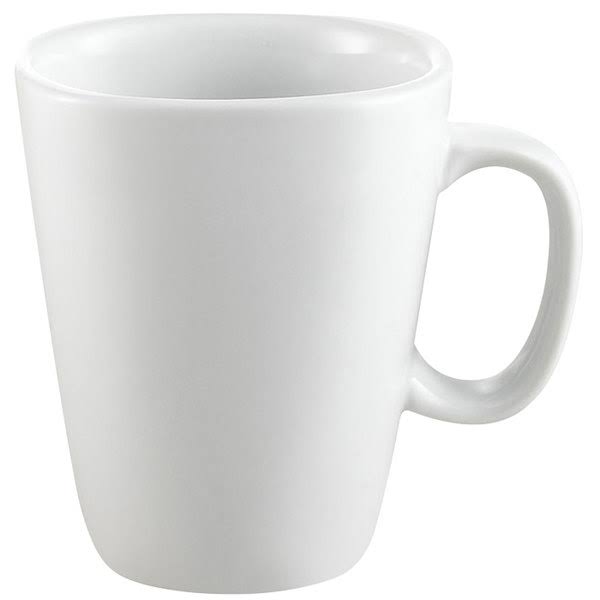 Bright White Square Porcelain Mug 8 oz U35571