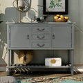 Gray Console Table with 3 Drawers D21108