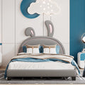 Full PU Leather Upholstered Platform Bed with Wood Frame P301954