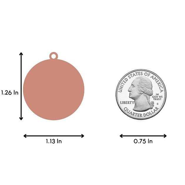 Rose Gold & White Pet ID Tag S85023