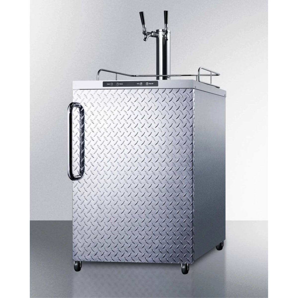 Freestanding Outdoor Beer Dispenser with Digital Thermostat and Dual Tap System U9699