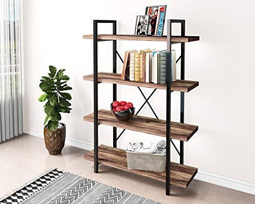 4-Tier Metal and Wood Bookshelf X6078