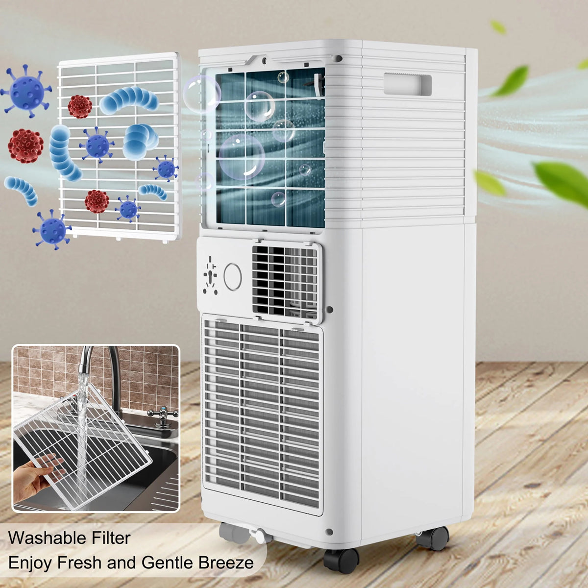 5000 BTU Portable Air Conditioner 3-in-1 Black R8066