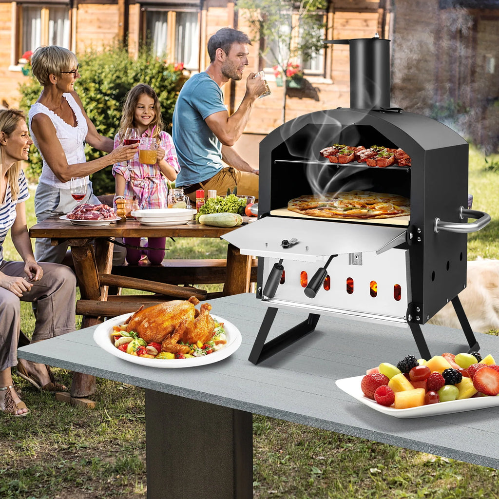 Wood Fired Pizza Oven with Waterproof Cover A3229