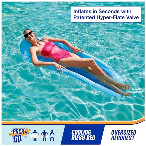 Sky Blue Inflatable Pool Lounger C30126