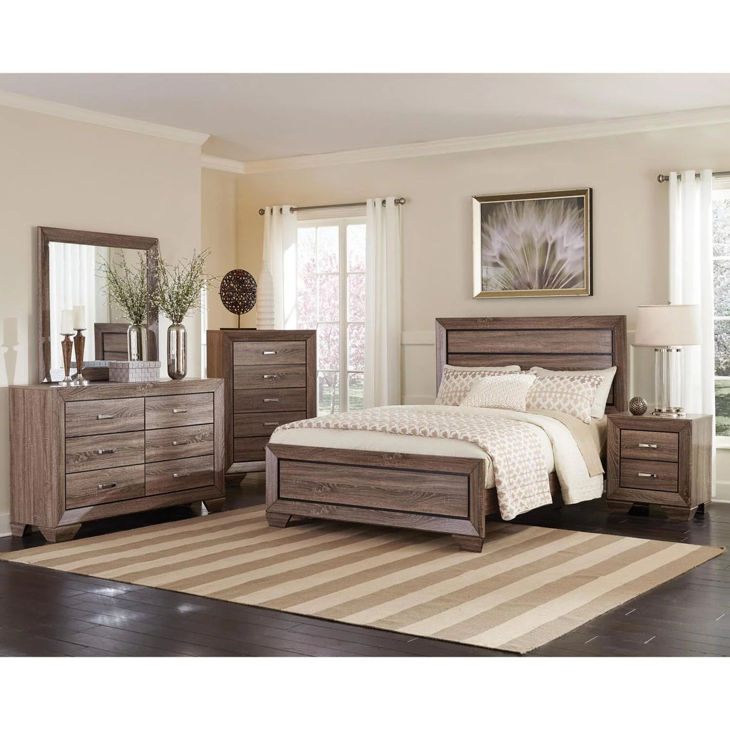 California King Panel Bed Washed Taupe F8376
