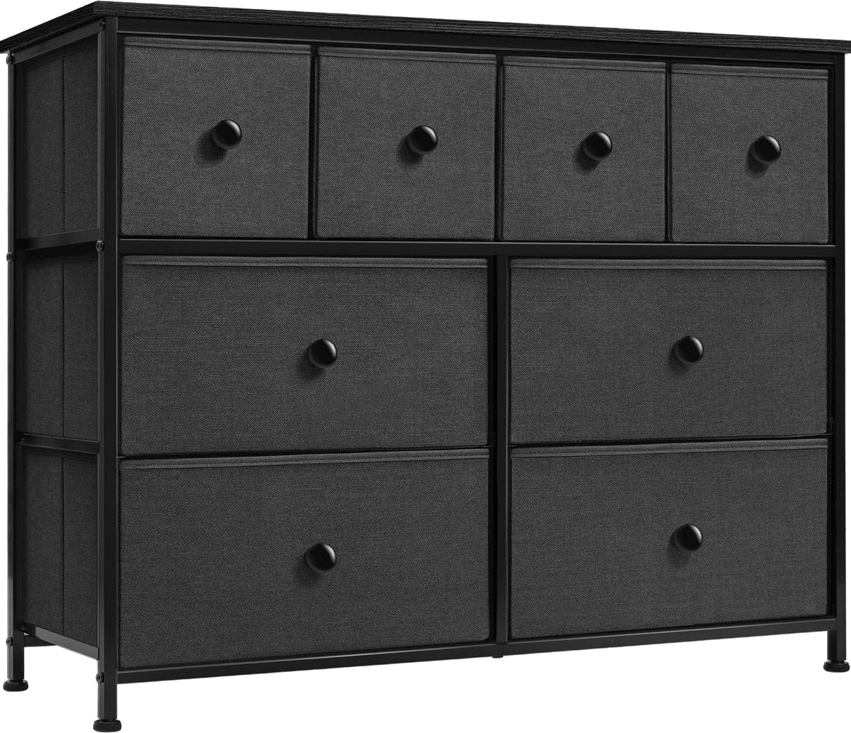 Black 8 Drawer Fabric Storage Dresser E58951