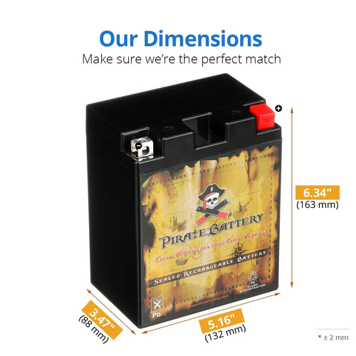 12 Volt 12 Ah 210 CCA Motorcycle Battery A8950