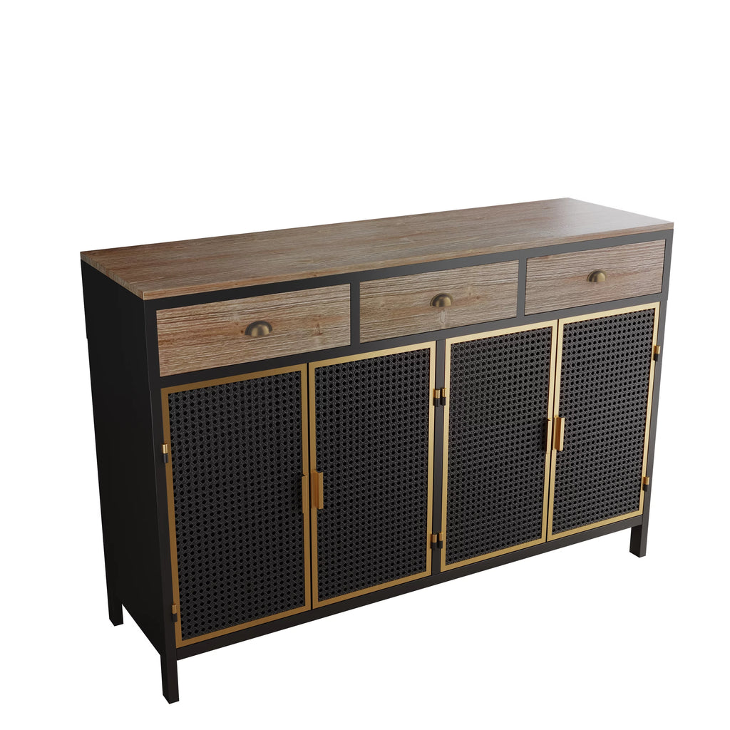 47.64" Wide 2 Doors 3 Drawer Sideboard Storage Cabinet J66430